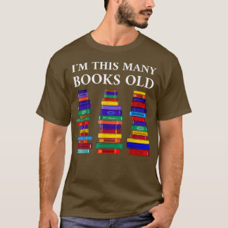 Camiseta 45th Birthday I'm This Many Books Old 45 Year Old