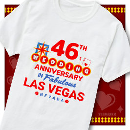 Camiseta 46º Aniversario de Boda Fabulosa Pareja de Las Veg