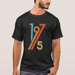 Camiseta 46º Nacimiento Estilo retro 70s 1975