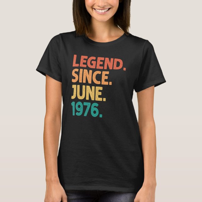 Camiseta 46.ª leyenda de cumpleaños desde junio de 1976 46  (Anverso)