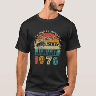 Camiseta 46.º Cumpleaños Leyenda Retro De 46 Años Desde Jan