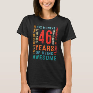 Camiseta 46 Aniversario 46 Años De Ser Awesom
