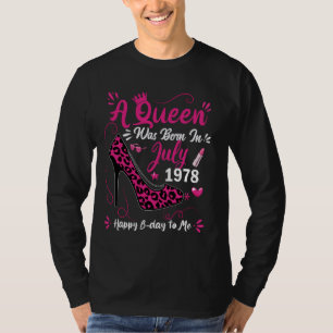 Camiseta 46 Aniversario De Alto Talón Nació Una Reina El 1