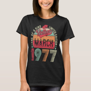 Camiseta 46 años de edad 46ª Viñeta de Cumpleaños Retro Mar