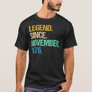 Camiseta 46 años de edad increíble desde noviembre de 1976