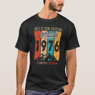 Camiseta 46 años de edad Vintage Septiembre 1976 46º cumple