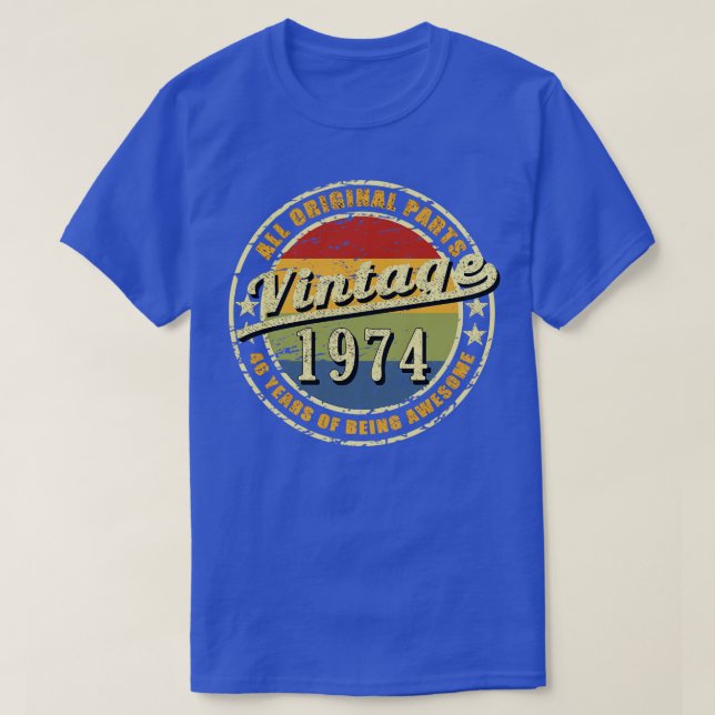 Camiseta 46 años de ser asombrosa todas las partes original (Diseño del anverso)