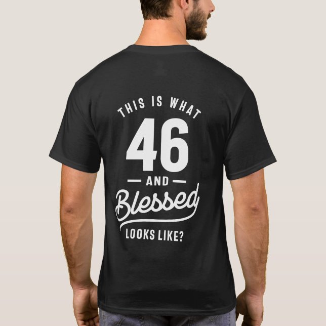 Camiseta 46 años - regalo gracioso de cumpleaños 46 (Reverso)