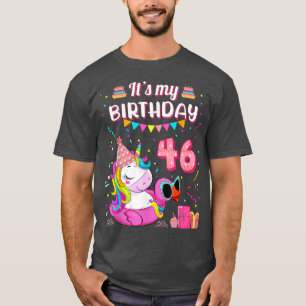 Camiseta 46 Años Unicornio Piscina Pato 46