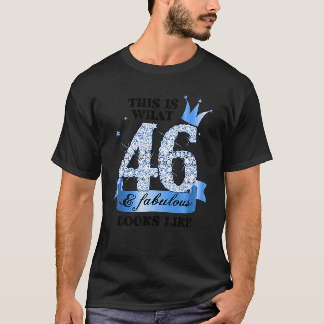 Camiseta 46 y Fabuloso Grupo Fiesta Blanco Azul Candid Phot (Anverso)