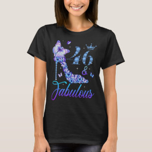 Camiseta 46 Y Fabulosos Talones De Diamante Felices 46 Años