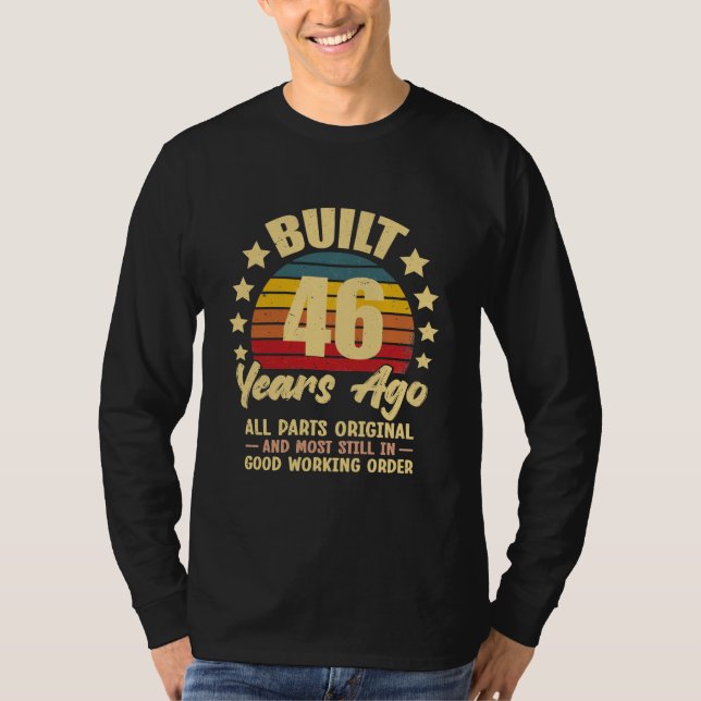 Camiseta 46 Years Ago All Parts Original 46th Birthday (Anverso)