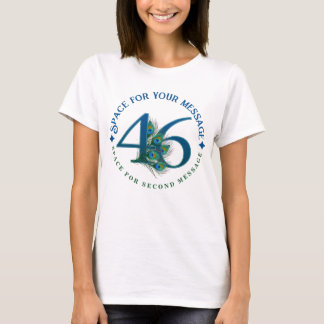 Camiseta 46th Birthday Or Anniversary Peacock Feathers