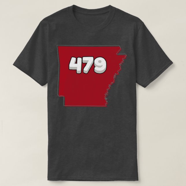 CAMISETA 479 CÓDIGOS DE ÁREA DE ARKANSAS WPS (Diseño del anverso)