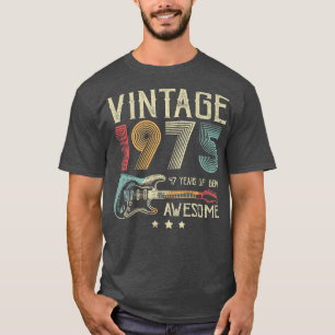 Camiseta 47.º cumpleaños mujeres hombres vintage Gui 1975