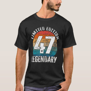 Camiseta 47.º cumpleaños Vintage legendario