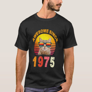 Camiseta 47.º gato vintage desde 1975