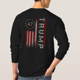 Camiseta 47.º presidente Donald Trump 47 bandera estadounid