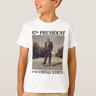 Camiseta 47.º presidente Donald Trump en patineta