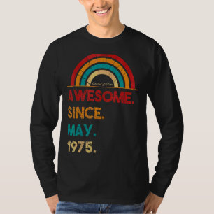 Camiseta 47 años de edad increíble desde mayo de 1975 47º c