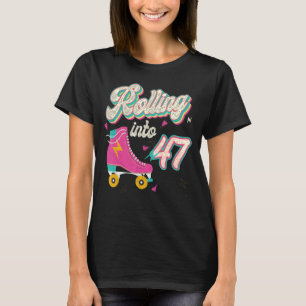 Camiseta 47 años de patinaje de patinaje sobre patines de c