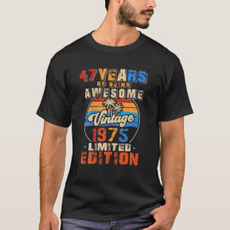 Camiseta 47 Años Vintage 1975 47A Leyendas De Cumpleaños Bo