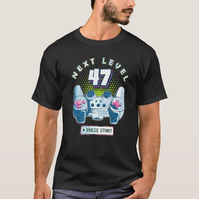 Camiseta 47 Birthday Gamer Next Level 47 Gaming Controller (Anverso)