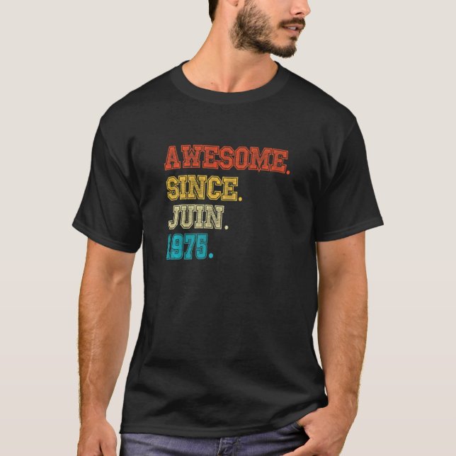 Camiseta 47° cumpleaños increíble desde febrero de 1975 47  (Anverso)