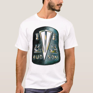 Camiseta 47 insignias negras/camisa azul del camión