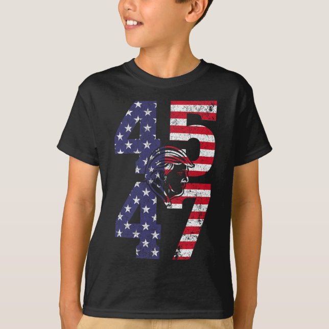 Camiseta 47 We The People 2024 Stand with American Flag 1 (Anverso)