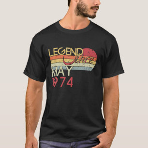Camiseta 48º Cumpleaños Mi Leyenda De 48 Años Desde Mayo De