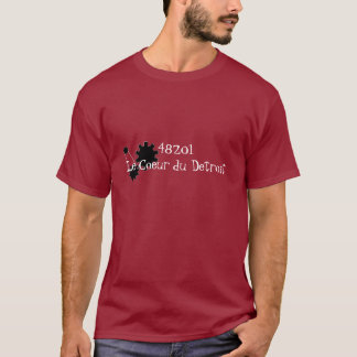 Camiseta 48201Le Coeur du Detroit con el logotipo del