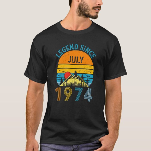 Camiseta 48.ª leyenda de cumpleaños desde julio de 1974 Vin (Anverso)