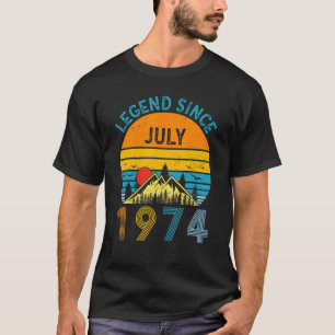 Camiseta 48.ª leyenda de cumpleaños desde julio de 1974 Vin