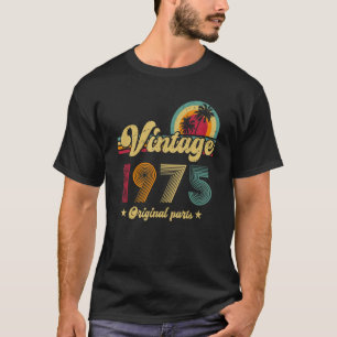 Camiseta 48.ª Vintage De Cumpleaños 1975 Original Parts Yea