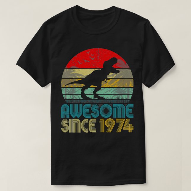 Camiseta 48.º cumpleaños de dinosaurio impresionante desde  (Diseño del anverso)