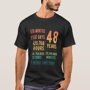 Camiseta 48.º cumpleaños de mujeres graciosas 48 años