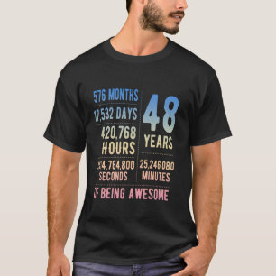 Camiseta 48.º cumpleaños de mujeres graciosas 48 años