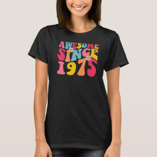 Camiseta 48.º cumpleaños increíble desde 1975 Retro 48 años