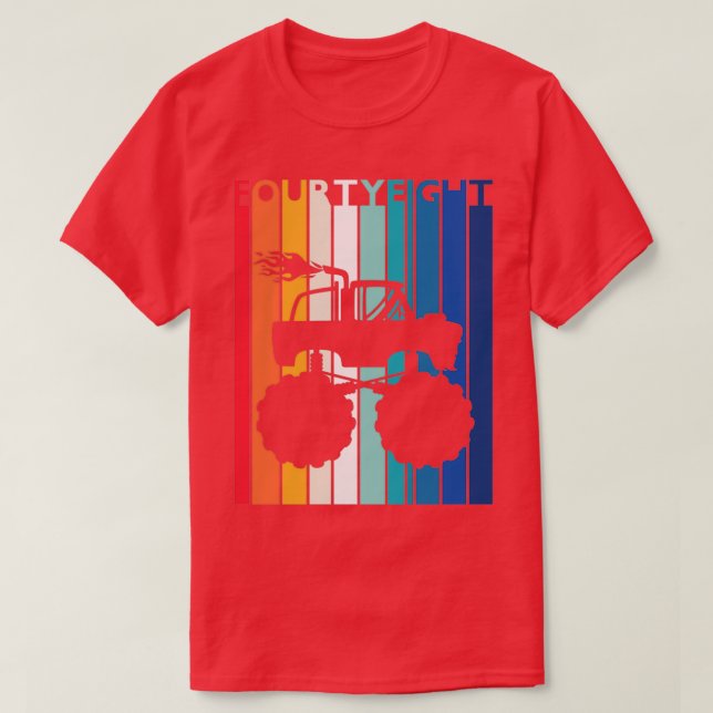 Camiseta 48.º regalo de cumpleaños Monstruo camioneta camis (Diseño del anverso)