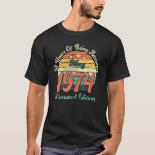 Camiseta 48 años asombroso desde mayo de 1974 50 cumpleaños
