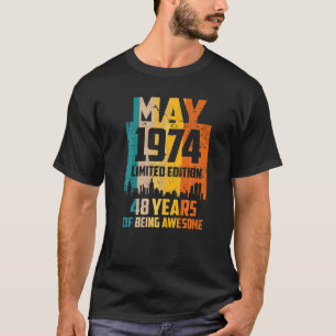 Camiseta 48 Años Aterradores Desde Mayo De 1974 Vint