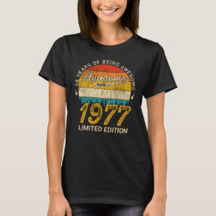 Camiseta 48 años de edad 1977 Regalo de cumpleaños 48 retro