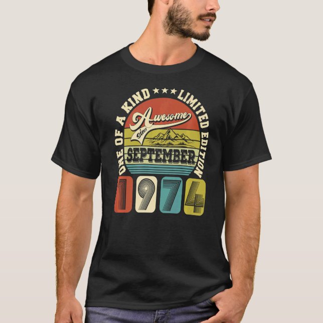 Camiseta 48 años de edad 48º cumpleaños increíble desde sep (Anverso)