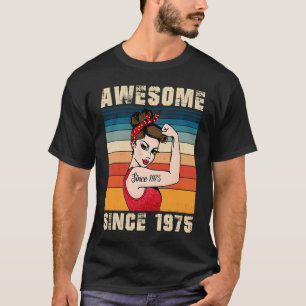 Camiseta 48 años de edad increíble desde 1975 48ª natalidad