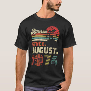 Camiseta 48 años de edad increíble desde agosto de 1974 48º