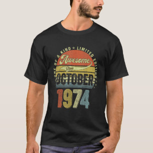 Camiseta 48 años de edad increíble desde octubre de 1974 48