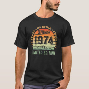 Camiseta 48 años de edad increíble desde septiembre de 1974