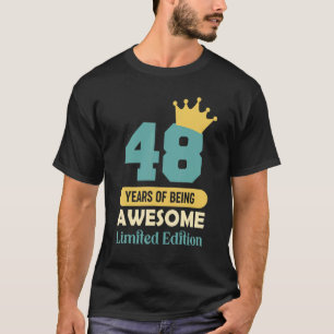 Camiseta 48 Años De Impresionante Cumpleaños 48