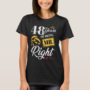 Camiseta 48 Años De Ser El Sr. Muy Gracioso Pareja Boda A